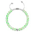 Grüner Mond | Silber | Galaxie Glas Makramee Perlen Armband